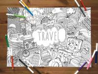 Раскраска-плакат «Travel» , купить в СПб — предпросмотр