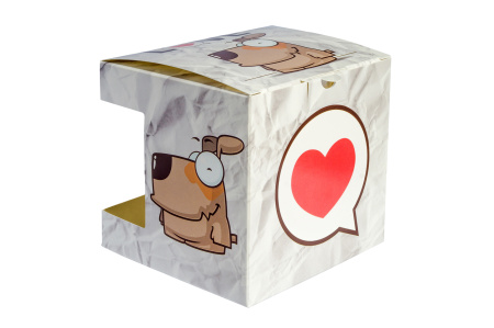 Коробка для кружки с окном "Собака", купить в СПб