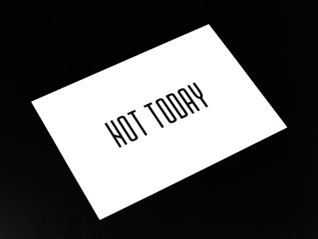 Открытка «Not today», купить в СПб