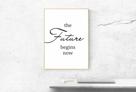 Постер «The future begins now» (b-w), купить в СПб