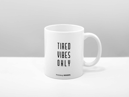 Кружка белая «Tired vibes only», купить в СПб