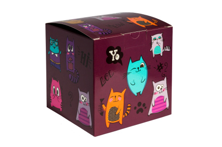 Коробка для кружки "Котики", купить в СПб